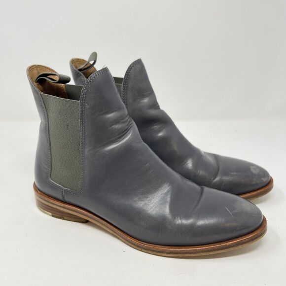 Everlane The Chelsea Boot Leather Ankle Boots Women’s 7.5 Gray Classic Winter - Picture 2 of 10